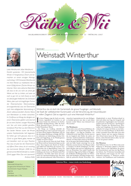Weinstadt Winterthur