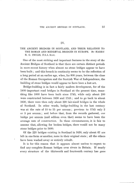 Iv. the Ancient Bridges in Scotland, and Their Relation to the Roman And