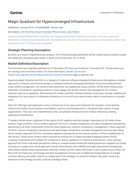 Magic Quadrant for Hyperconverged Infrastructure