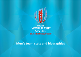 Men's Team Stats and Biographies