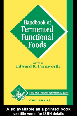 Handbook of Fermented Functional Foods