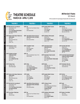 Theatre Schedule 322 E