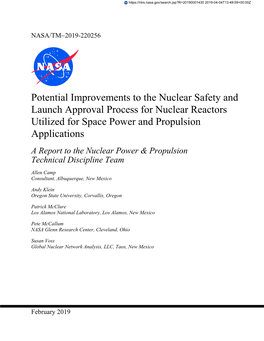 Potential Improvements to the Nuclear Safety and Launch Approval