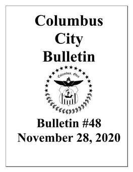 Bulletin #48 November 28, 2020