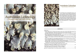 Elix, JA—Seven New Species and a New Record in the Lichen Genus Per- Tusaria (Pertusariales, Lichenized Ascomycota) from Eastern Australia