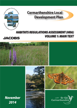 Habitat Regulations Assessment Volume 1 Main Text (1MB, Pdf)