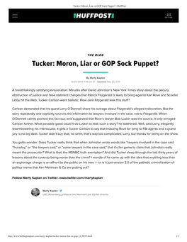 Moron, Liar Or GOP Sock Puppet? | Huffpost