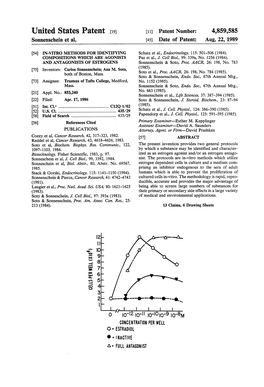 United States Patent (19) 11 Patent Number: 4859,585 Sonnenschein Et Al