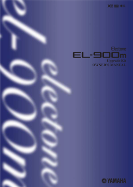 EL-900M Oener's Manual