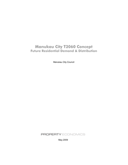 Manukau City T2060 Concept Future Residential Demand & Distribution