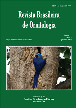 Sporophila Beltoni), an Endemic Songbird from Southern Brazil Márcio Repenning & Carla Suertegaray Fontana