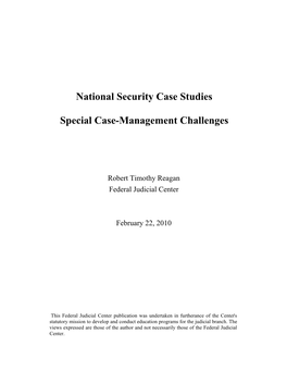 National Security Case Studies