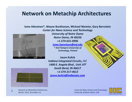 Network on Metachip Architectures