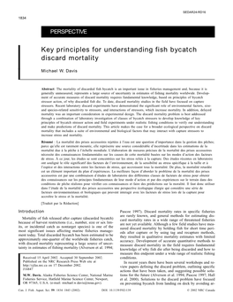 Key Principles for Understanding Fish Bycatch Discard Mortality