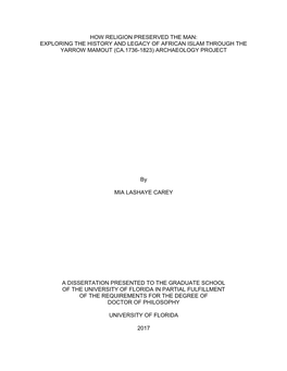 University of Florida Thesis Or Dissertation Formatting