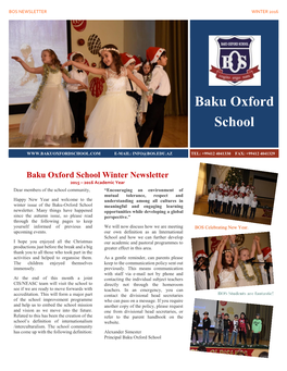 Winter Newsletter 2016