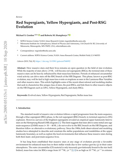 Red Supergiants, Yellow Hypergiants, and Post-RSG Evolution