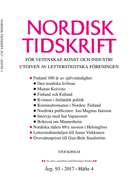 Nordisk Tidskrift 4/17 (Pdf)