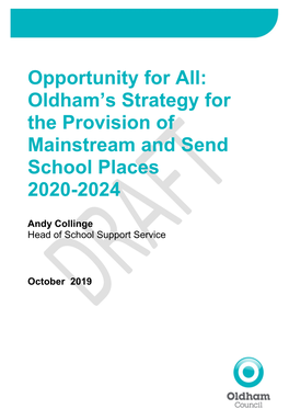 Oldham's Strategy for the Provision of Mainstream and Send School