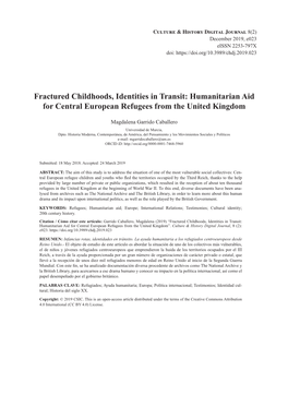 Humanitarian Aid for Central European Refugees from the United Kingdom