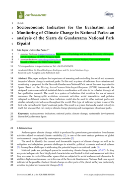 Analysis of the Sierra De Guadarrama National Park 5 (Spain)