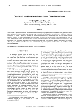 Chessboard and Pieces Detection for Janggi Chess Playing Robot