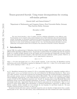 Using Tensor Decompositions for Creating Self-Similar Patterns