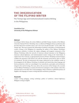 The (Mis)Education of the Filipino Writer 3
