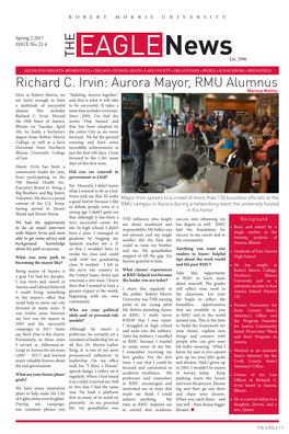 THE Richard C. Irvin: Aurora Mayor, RMU Alumnus