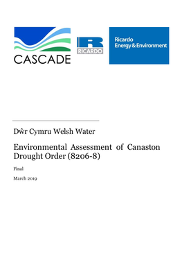 Environmental Assessment of Canaston Drought Order (8206-8)