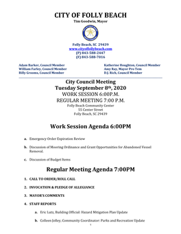 City Council Meeting Agenda 09.08.2020