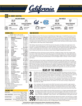 BEARS by the NUMBERS Feb