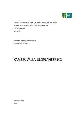 Kambja Valla Üldplaneering