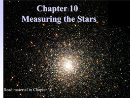 Chapter 10 Measuring the Stars