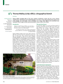 Thomas Wakley (1795–1862): a Biographical Sketch