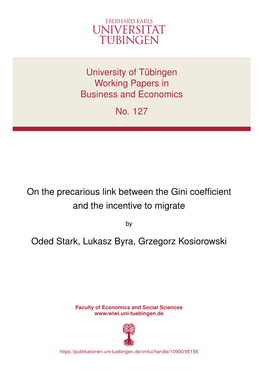 On the Precarious Link Between the Gini Coefficient and the Incentive to Migrate