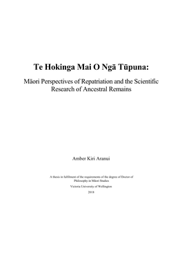 Te Hokinga Mai O Ngā Tūpuna