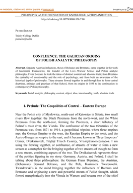 The Galician Origins of Polish Analytic Philosophy