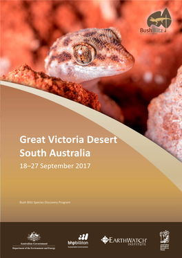 Great Victoria Desert SA 2017, a Bush Blitz Survey Report