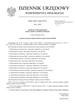 Uchwała Nr XXXIX/246/18 Z Dnia 25 Kwietnia 2018 R