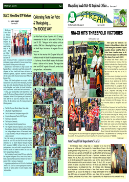 NIA-XI HITS THREEFOLD VICTORIES Tory Approach San Pedro Parish in Davao City Where NIA-XI Belongs , Program in Commemorates the Feast of Patron Saint, St