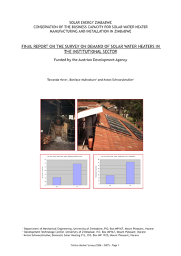 Final Report on the Survey on Demand of Solar Water Heaters in the Institutional Sector