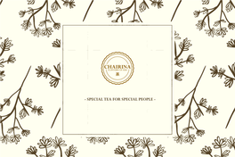 Cream and Brown Floral Tea Product Label