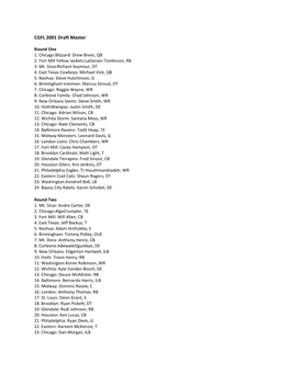 CGFL 2001 Draft Master