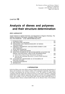 Analysis of Dienes and Polyenes and Their Structure Determination