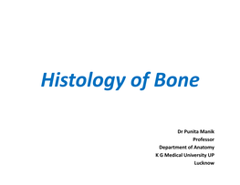 Histology of Bones [PDF]