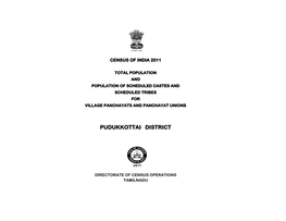 Census of India 2011 : Pudukkottai District