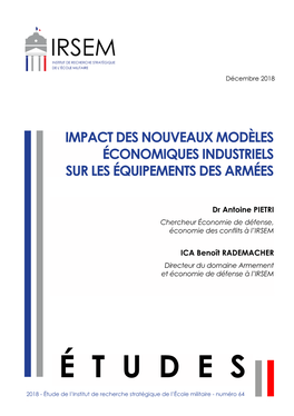 Impact Des Nouveaux Modèles Économiques Industriels Sur Les Équipements Des Armées