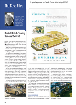 Best of British: Touring Saloons 1946-56