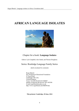 African Language Isolates